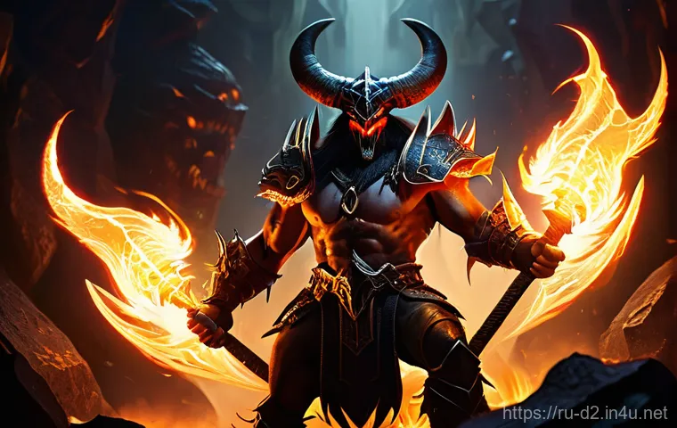 디아블로2 바바리안 휠윈드 공략 - **"A powerful, battle-hardened Diablo 2 Resurrected Whirlwind Barbarian in full, intricate plate arm...